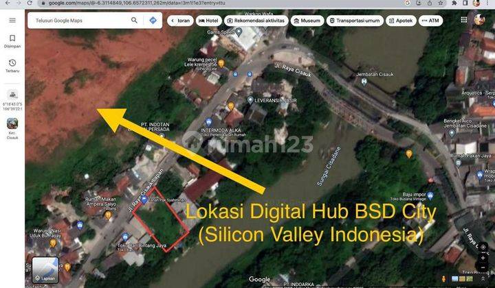 Tanah sangat Strategis depan Silicon Valley indonesia BSD 1