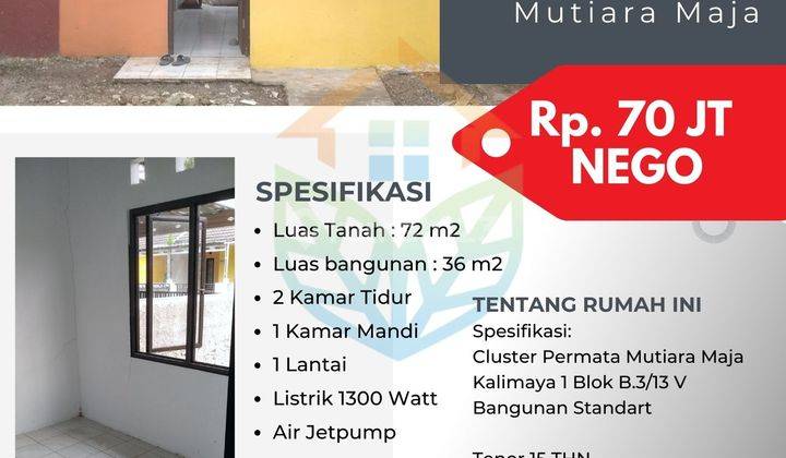Take Over Rumah Murah Dekat Stasiun Maja, Cluster Permata Mutiara Maja 1