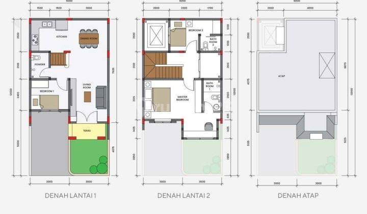 Athena Garden Rumah 2 Lantai SHM Jalan Berlian Sari Medan 2