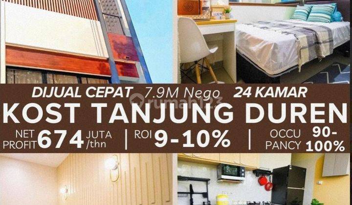 Unit Langka, Dijual Cepat Rumah Kos Baru Tanjung Duren Bagus Untuk Investasi, Lokasi Strategis Dekat Mall Dan Kampus  2