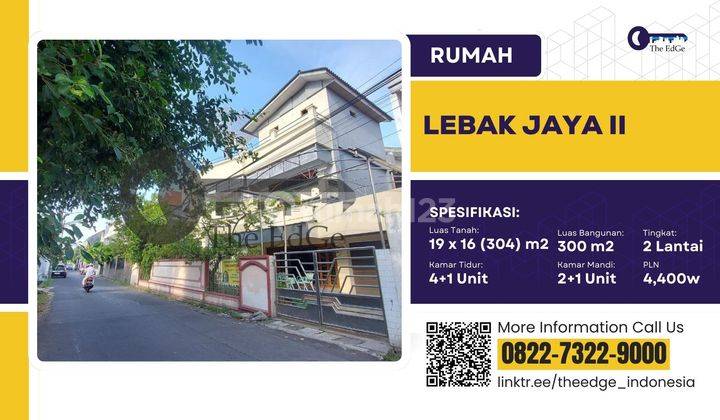 Jual Rumah 2 Lantai 5 Kamar Lebak Jaya Surabaya Timur The Edge 1