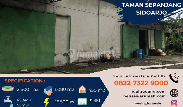 Dijual Rumah + Gudang SHM , Taman Sepanjang Sidoarjo The Edge 2