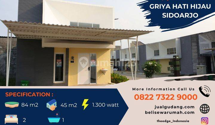 Jual Cepat Rumah Griya Hati Hijau Sidoarjo Tipe 45 The Edge 1