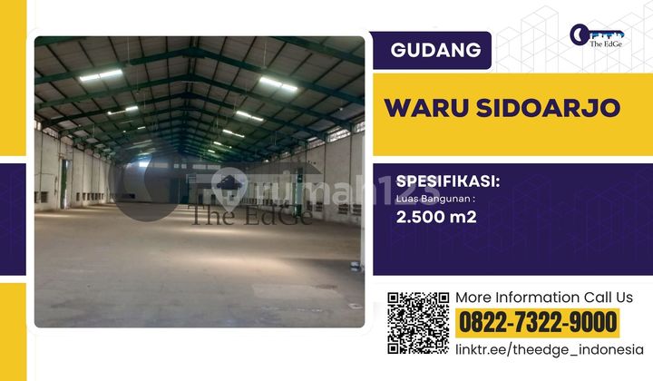 Warehouse for Rent in Waru Sidoarjo, 5 Minutes to Waru Toll Gate Warehouse for Rent in Waru Sidoarjo, 5 Minutes to Waru Toll Gate