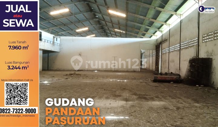 Large Warehouse Pandaan Pasuruan Land Area 7,960 m² with SHM (Certificate of Ownership)