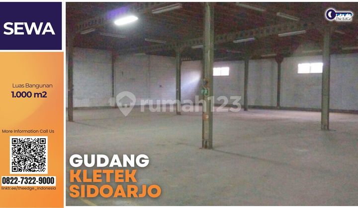 Warehouse for Rent, Kletek Sidoarjo, 1000 M2, Ready to Use, The Edge. Warehouse for Rent, Kletek Sidoarjo, 1000 M2, Ready to Use, The Edge.
