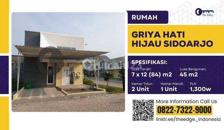 Jual Cepat Rumah Griya Hati Hijau Sidoarjo Tipe 45 The Edge 1