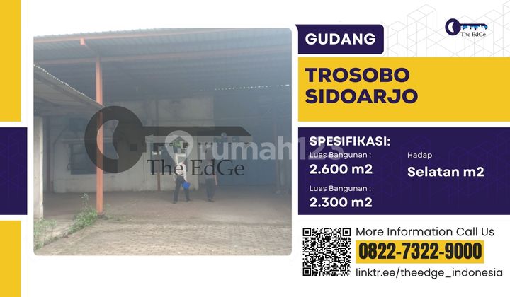 Warehouse 2,300 m² in Trosobo Sidoarjo | Certificate of Ownership | 16,000 VA Power | South Facing Warehouse 2,300 m² in Trosobo Sidoarjo | Certificate of Ownership | 16,000 VA Power | South Facing