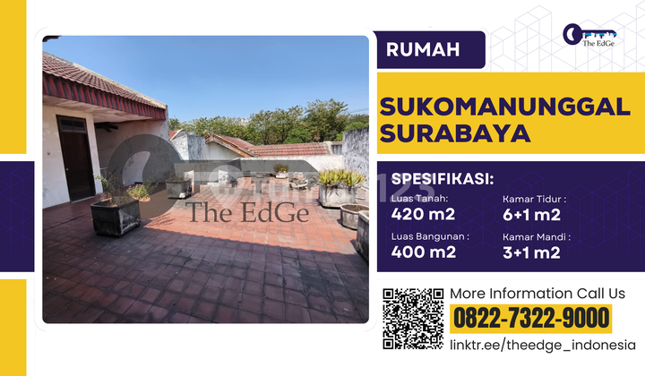 Rumah + Usaha Sukomanunggal Surabaya Luas 420M²