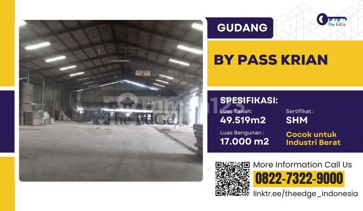 Jual gudang pabrik bypass krian