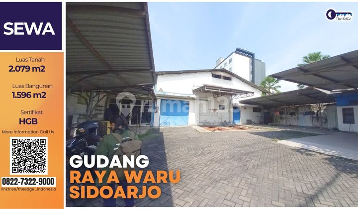 Gudang 2000 m² Raya Waru Sidoarjo Nol Jalan - Strategis & Siap Pakai
