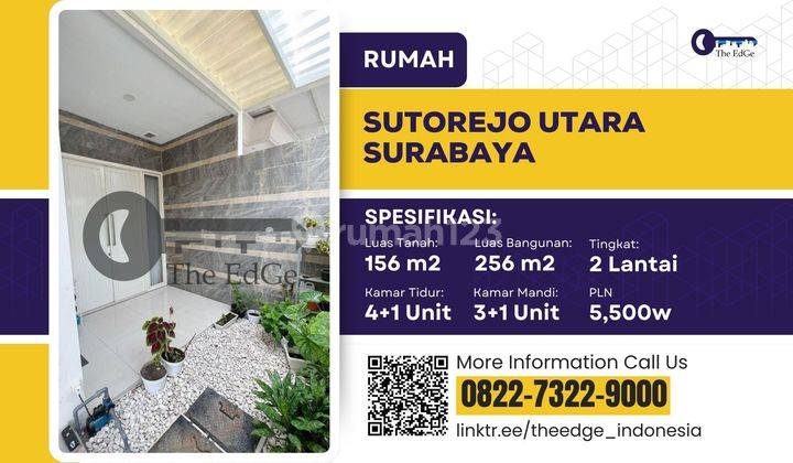 Dijual Rumah Sby Timur Sutorejo Utara 2 Lantai The Edge 2