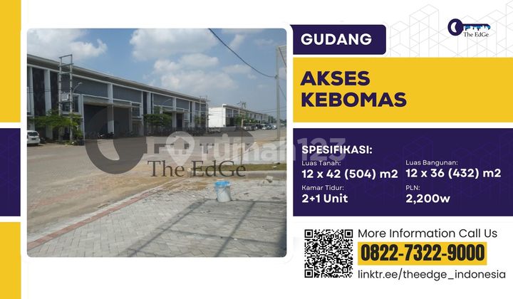 Gudang Akses Kebomas Gresik 10 Minutes From Toll Exit, Height 9 Meters Gudang Akses Kebomas Gresik 10 Minutes From Toll Exit, Height 9 Meters