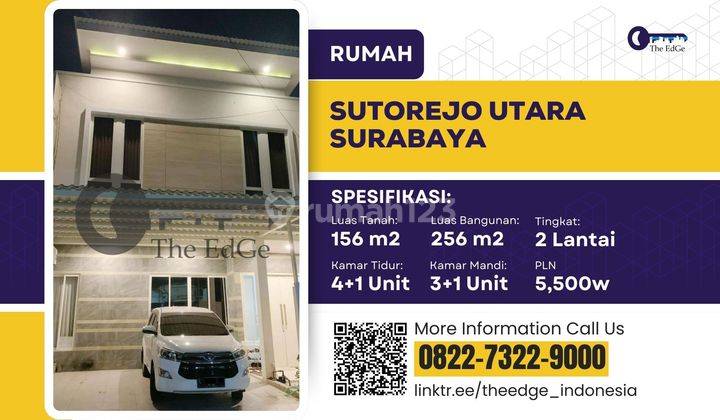 Dijual Rumah Sby Timur Sutorejo Utara 2 Lantai The Edge 1