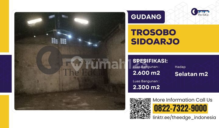 Warehouse 2,300 m² in Trosobo Sidoarjo | Certificate of Ownership | 16,000 VA Power | South Facing Warehouse 2,300 m² in Trosobo Sidoarjo | Certificate of Ownership | 16,000 VA Power | South Facing