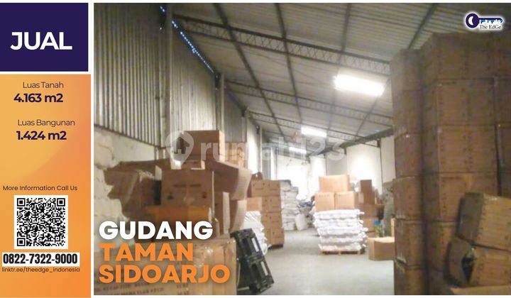 Jual Cepat Gudang Strategis di Taman Sidoarjo - Tanah Luas