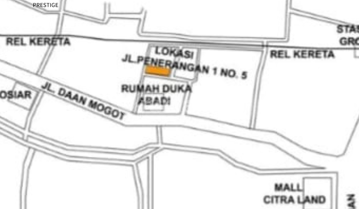 DIJUAL GUDANG BAWAH NJOP JL.PENERANGAN  DAAN MOGOT GROGOL PETAMBURAN JAKARTA BARAT