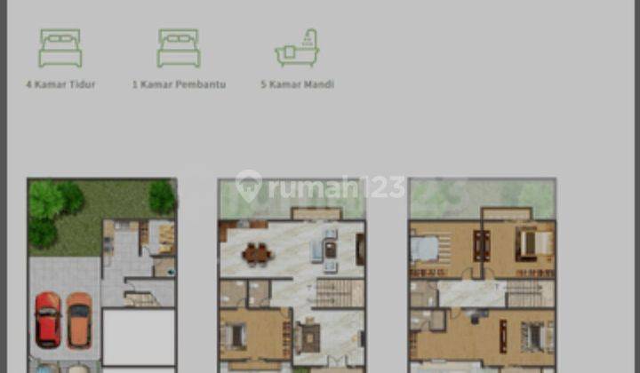 Rumah Dijual Golf Island Uk 12x20 Cluster Shymphony Golf 3 Lantai 2