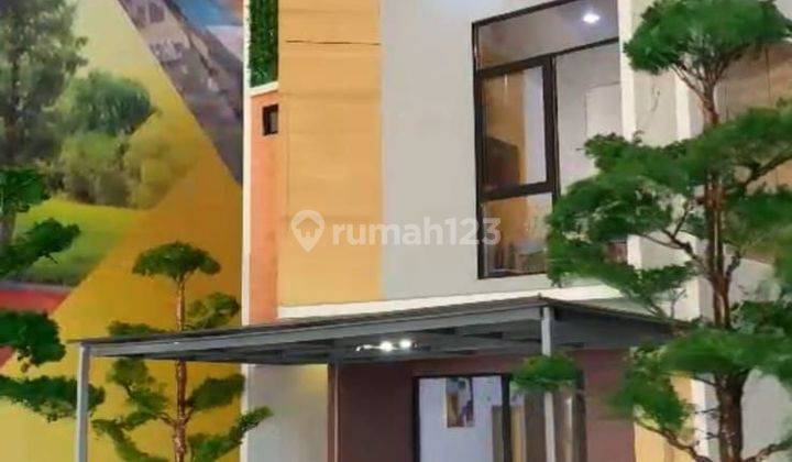 Rumah tropis modern 2 lantai dengan 3 kamar tidur dan 2 kamar mandi dekat stasiun di Bintaro Tangerang Selatan  2