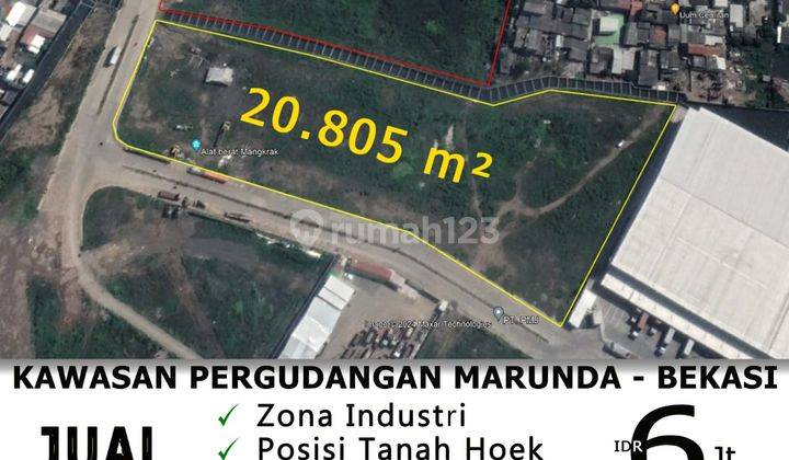 Dijual Tanah Industri Kawasan Marunda Center  1