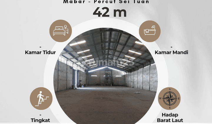 Tanah dan Gudang kondisi terawat lokasi KIM 2 1