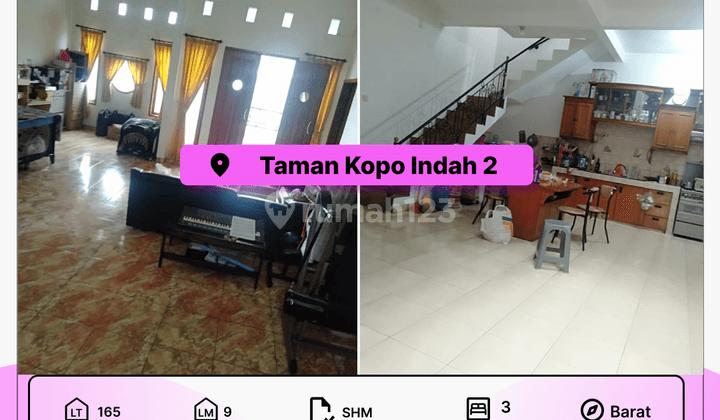 Dijual Rumah di Taman Kopo 3 Lantai Luas , Nego 2