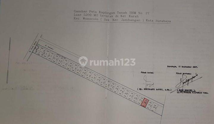 DIJUAL TANAH KARAH TAMA ASRI PAGESANGAN MURAH BU 2