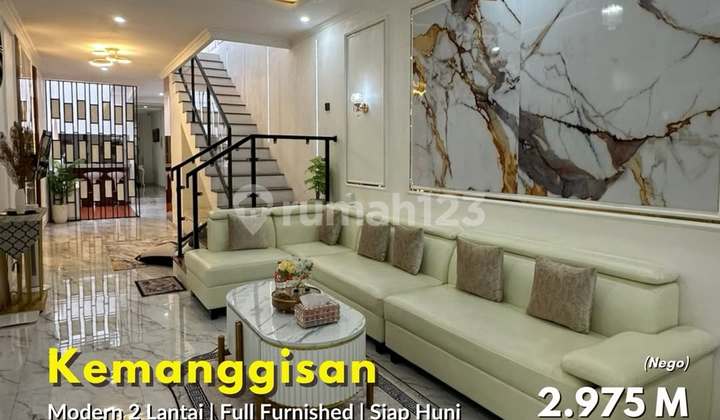 Rumah Modern Full Furnished - Kemanggisan Ilir Dekat Kampus Binus