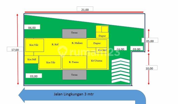 Rumah 1 Lantai Hitung Tanah di Ciracas Dekat Gor Taufik Hidayat 2