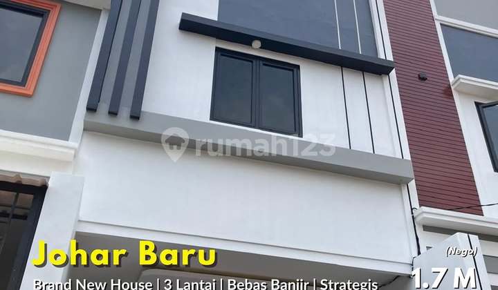 DIJUAL RUMAH BRAND NEW DI TENGAH KOTA - JOHAR BARU, Percetakan Negara JAKARTA PUSAT 1