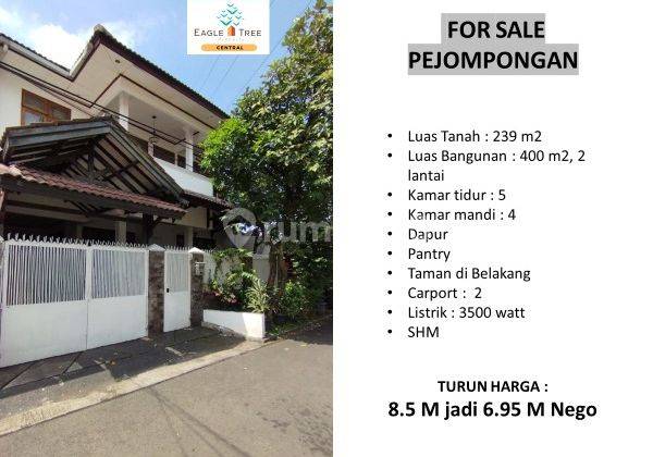 Dijual, Rumah Murah,shm 2 Lt, Strategis Pejompongan,jakarta Pusat 1