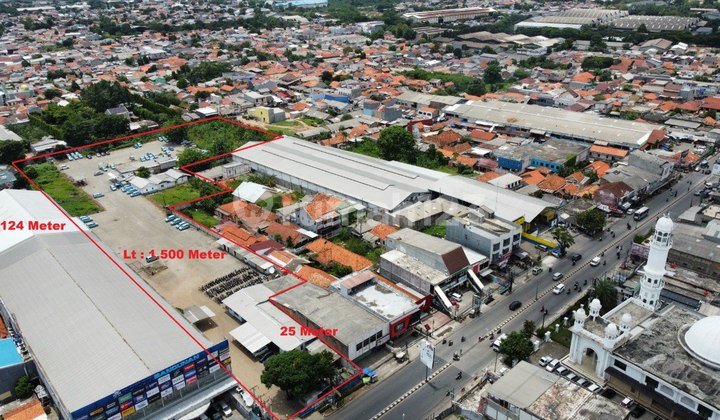 Disewakan Lahan Tanah Komersil 1.500 Meter X Pull Taxi Lebar 25Meter di Pinggir Jalan Raya Tambun