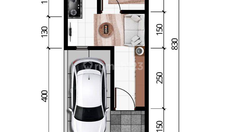 Rumah Murah Di Ciracas Jakarta Dilengkapi Carport 2