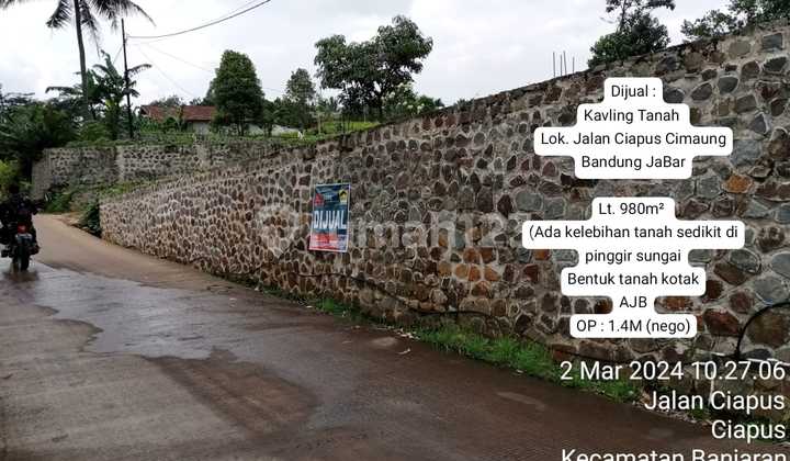 Dijual Tanah Padat Ciapus Banjaran Cocok untuk Pesantren