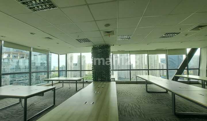 Office for Rent 378 m2 in Lippo Kuningan Semi-Furnished Condition, Price Negotiable