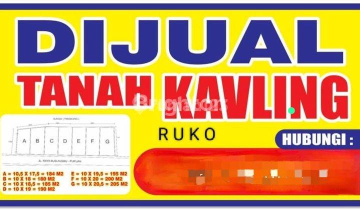 Tanah kavling pinggir jalan raya Untuk Ruko atau Toko 2