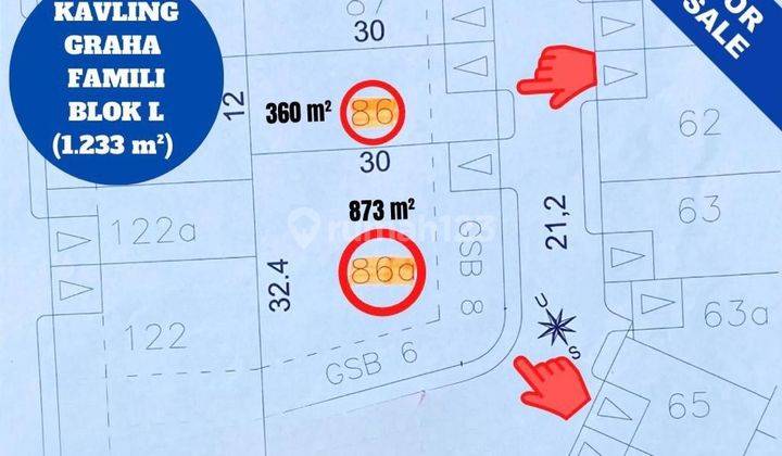 Dijual Langka Kav Graha Family Blok L Belakang Mcd Graha 1