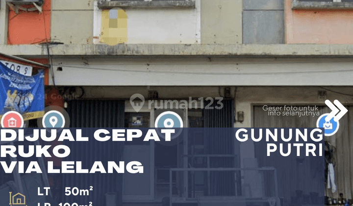 Gunung Putri Bogor Dijual Cepat Ruko Via Lelang 1