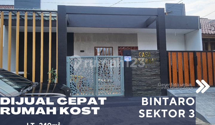 Dijual Rumah Kost Brand New Full Akupansi di Bintaro Tangerang Selatan