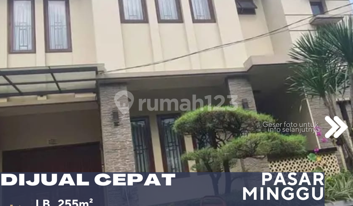 Dijual Rumah Lokasi Strategis di Pasar Minggu Jakarta Selatan - Dekat Area Perkantoran Simatupang, Tol Jorr, St. Pasar Minggu