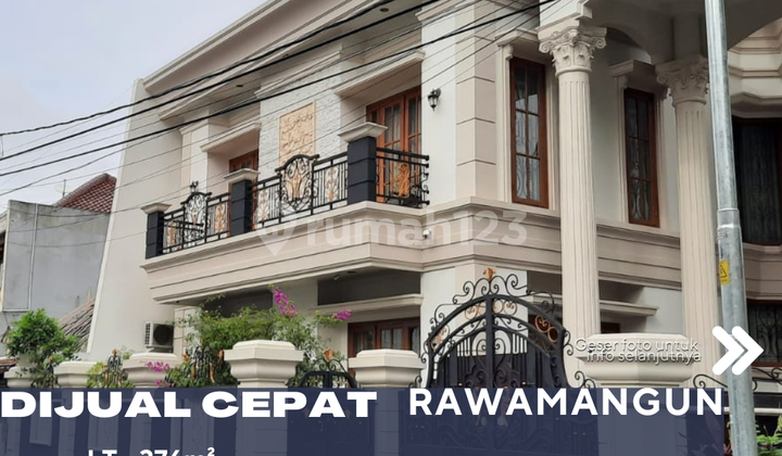 Dijual Rumah Mewah Klasik Modern dengan Kamar Kost Siap Huni di Rawamangun Jakarta Timur