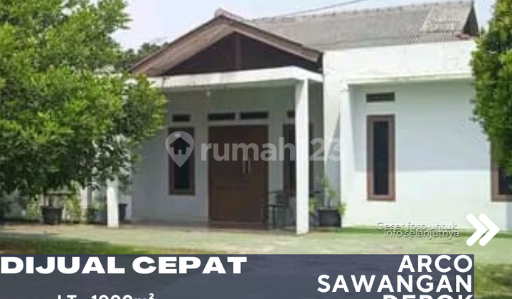 Dijual Rumah + Paviliun Halaman Luas Dalam Komplek Arco Sawangan Depok 1