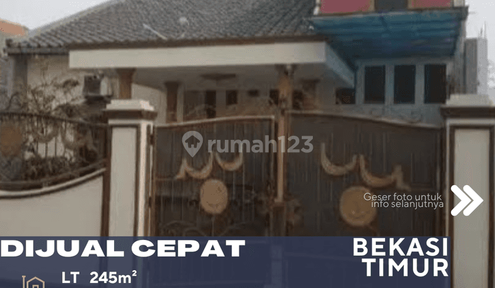 Bekasi Timur Dijual Cepat Rumah 2 Lantai Samping Jalan Raya 1