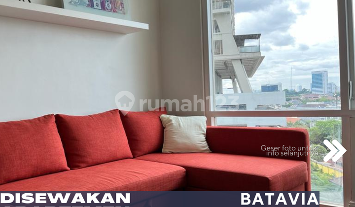For rent: Tanah Abang, Central Jakarta, Batavia Apartment, 1BR Fully Furnished, Low Floor