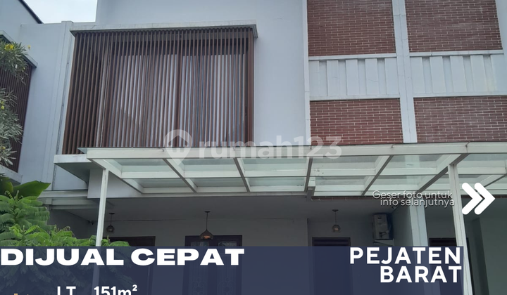 Pejaten Jakarta Selatan Dijual Rumah Dalam Cluster Exclusive Lokasi Strategis dan Bebas Banjir
