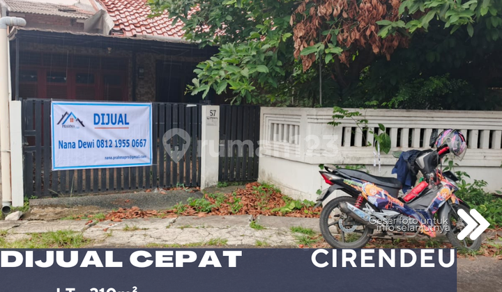 Dijual Rumah Posisi Hoek Lingkungan Tenang dan Nyaman Harga Dibawah Appraisal di Cirendeu Tangerang Selatan Dijual Rumah Posisi Hoek Lingkungan Tenang dan Nyaman Harga Dibawah Appraisal di Cirendeu Tangerang Selatan