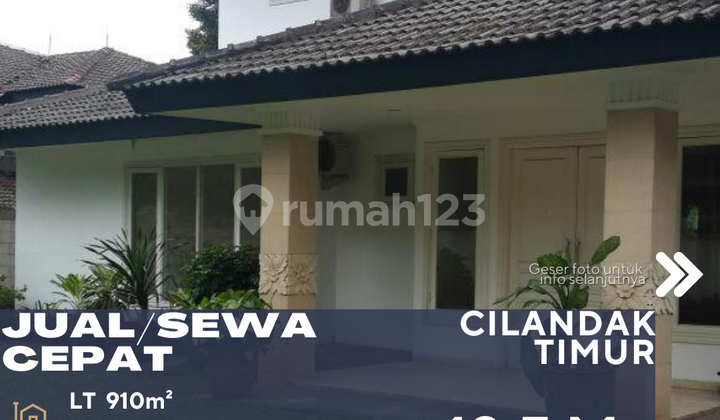 Cilandak Timur Dijual Sewakan Rumah Bagus Taman Besar Siap Huni