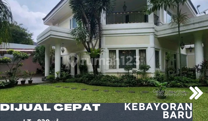 Dijual Mewah Siap Huni Posisi Hoek Lingkungan Tenang dan Aman di Kebayoran Baru Jakarta Selatan