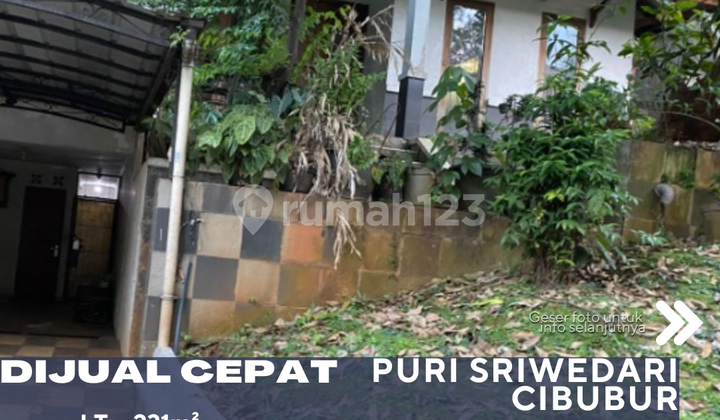 Dijual Rumah Dalam Komplek Perumahan Puri Sriwedari Cibubur Lokasi Sangat Strategis di Cimanggis Depok