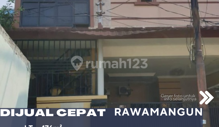 For Sale: Residential House and Boarding Rooms on the 2nd Floor in Rawamangun, East Jakarta